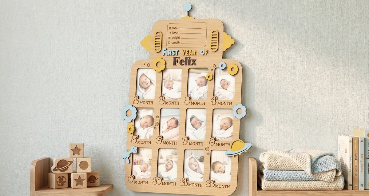 Porta fotos para Bebé Mi primer año