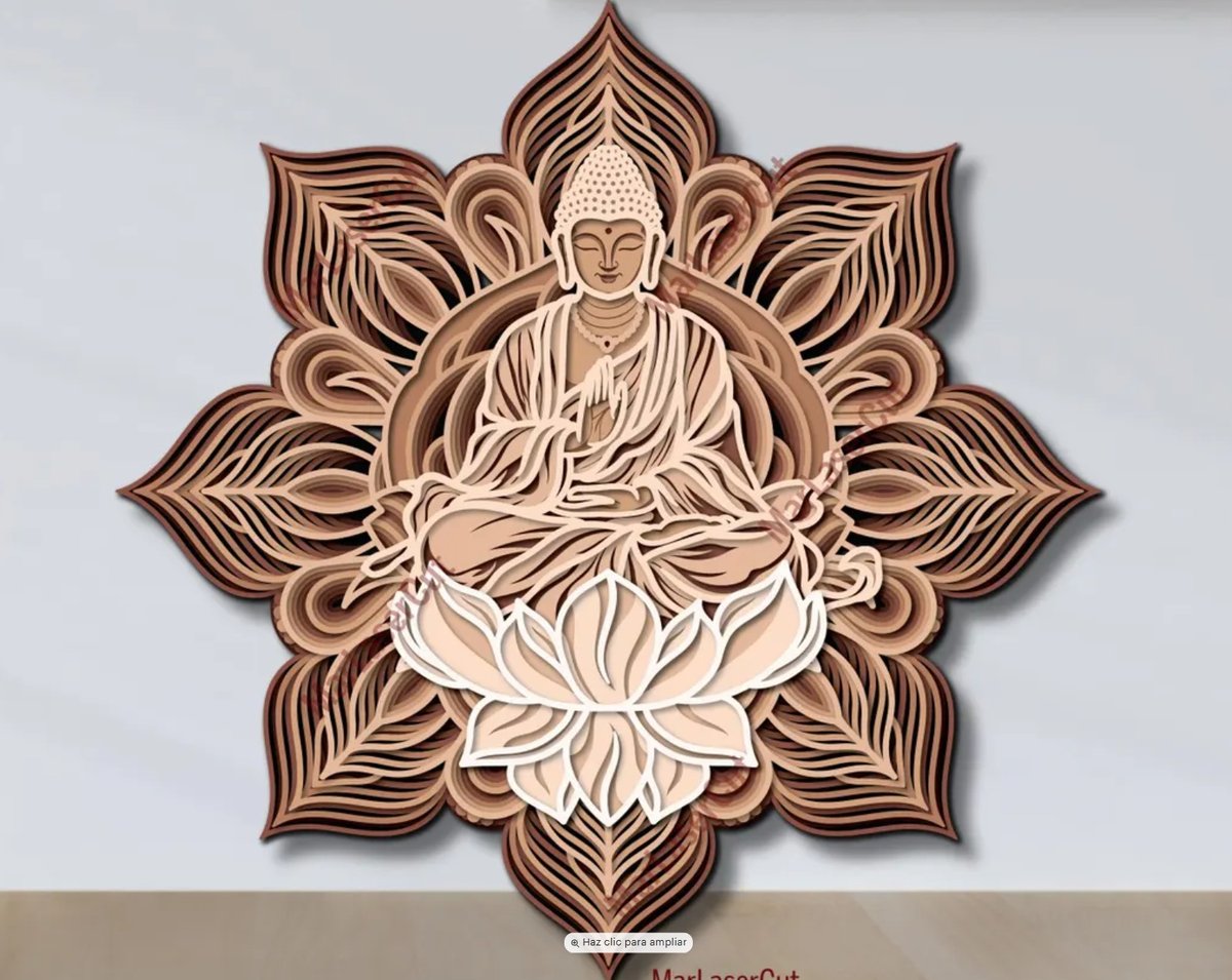 Adorno de pared - Flor de loto multicapas