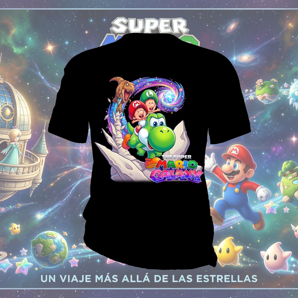 Playeras Mario Galaxy The Movie