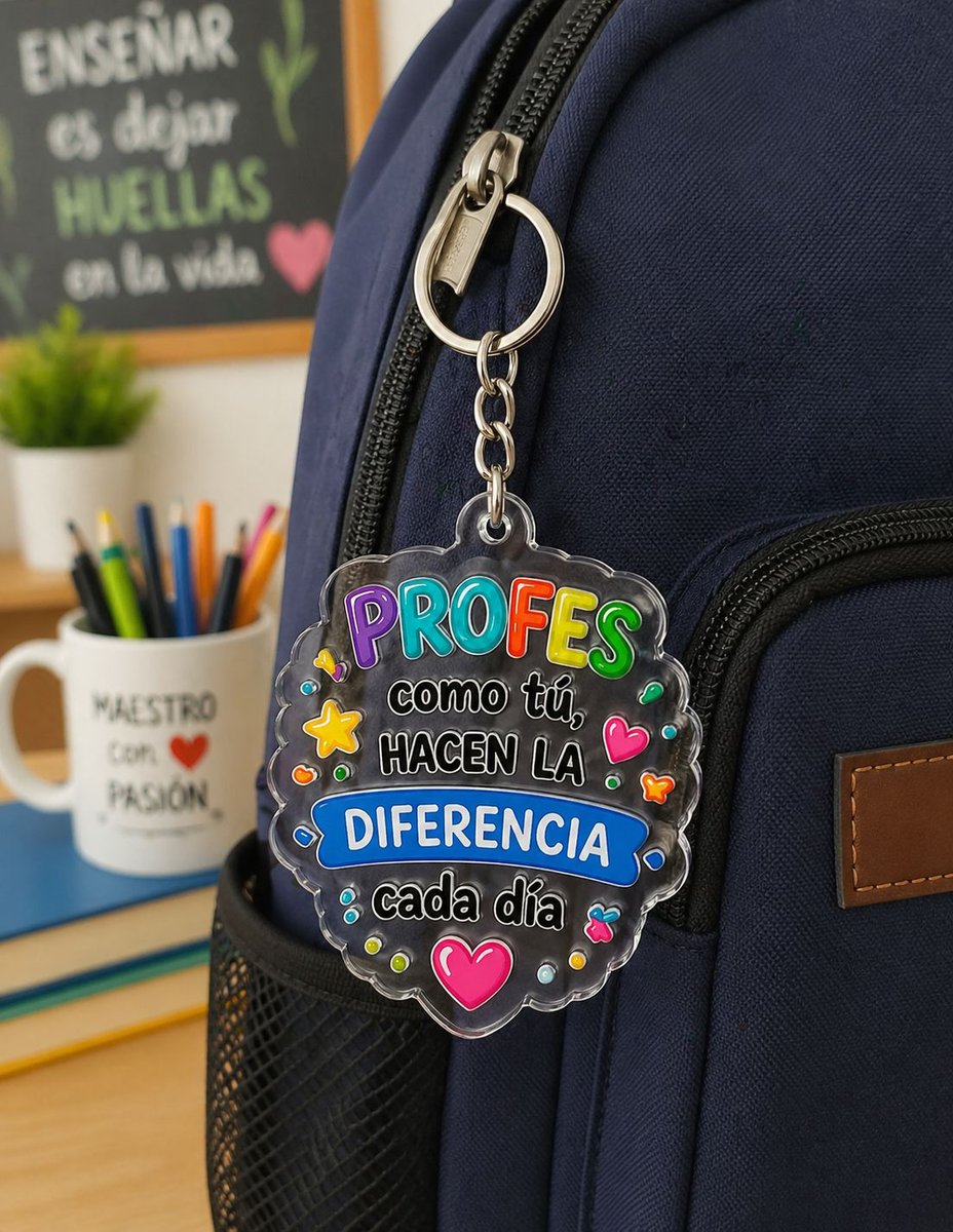 Llaveros Frases Día del Maestro