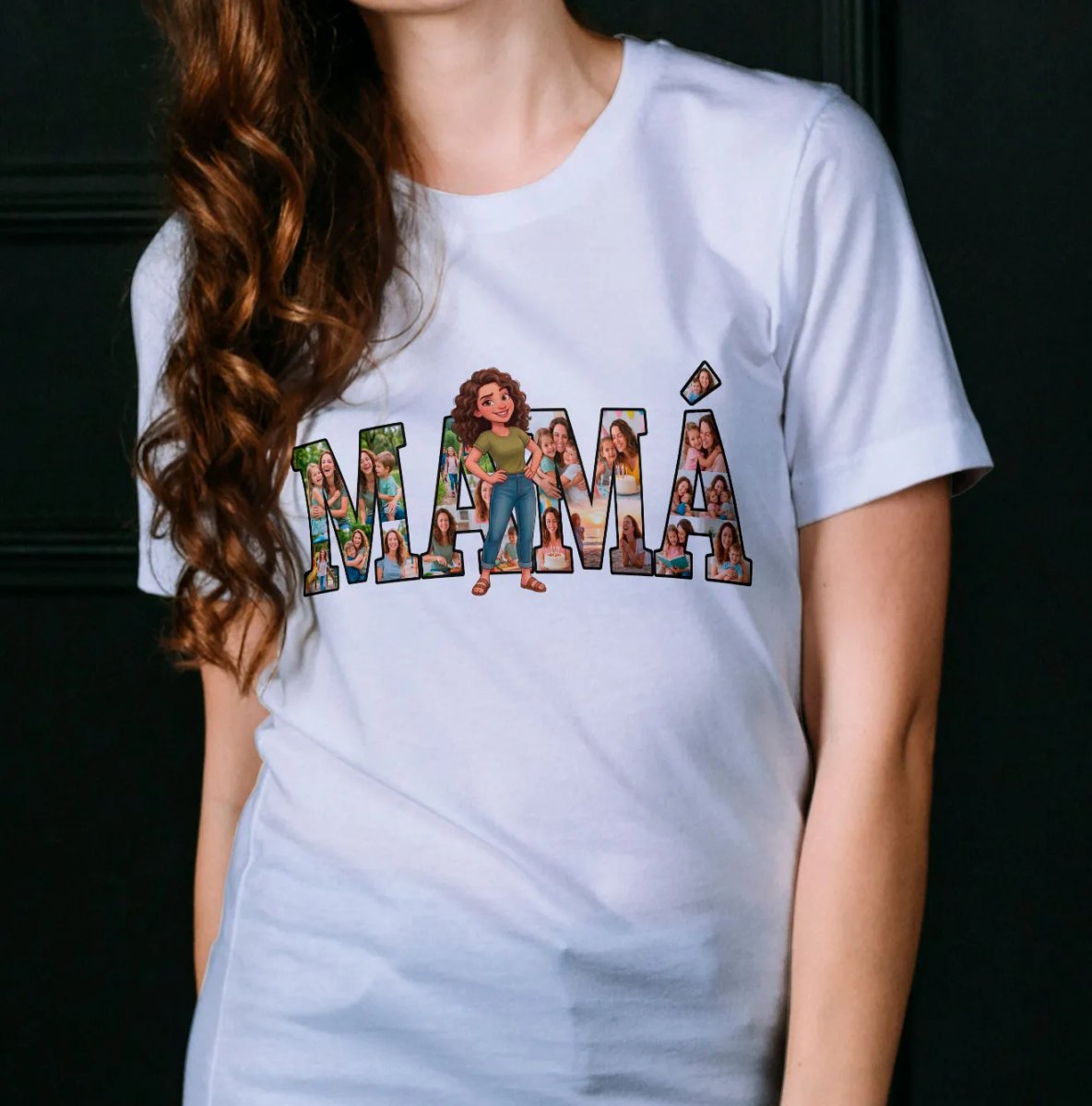 Playera MAMÁ Personalizada con Avatar - Mandanos tu foto y nosotros la convertimos en un Avatar divertido