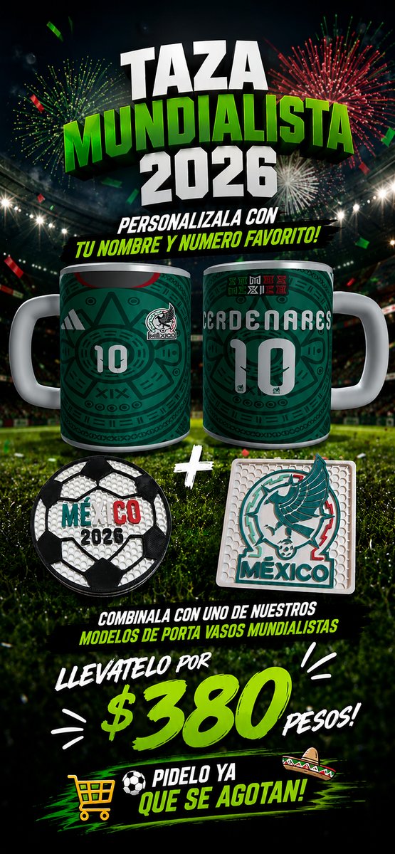 Taza Mundialista + 1 Porta Vaso